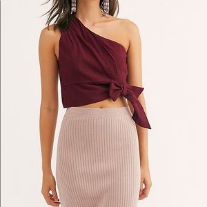 Free People Burgundy top
